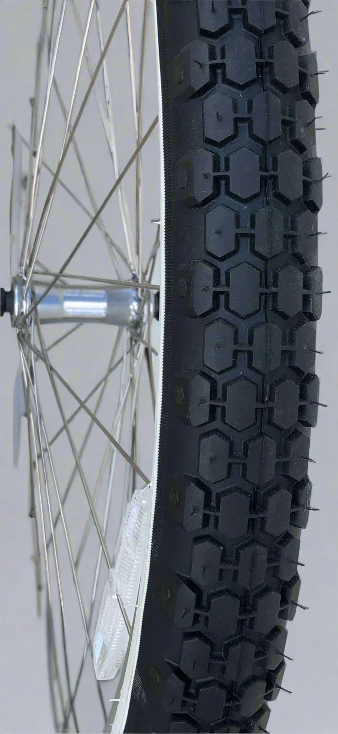 26" x 2.125 Tire Black with White Wall - Image 3