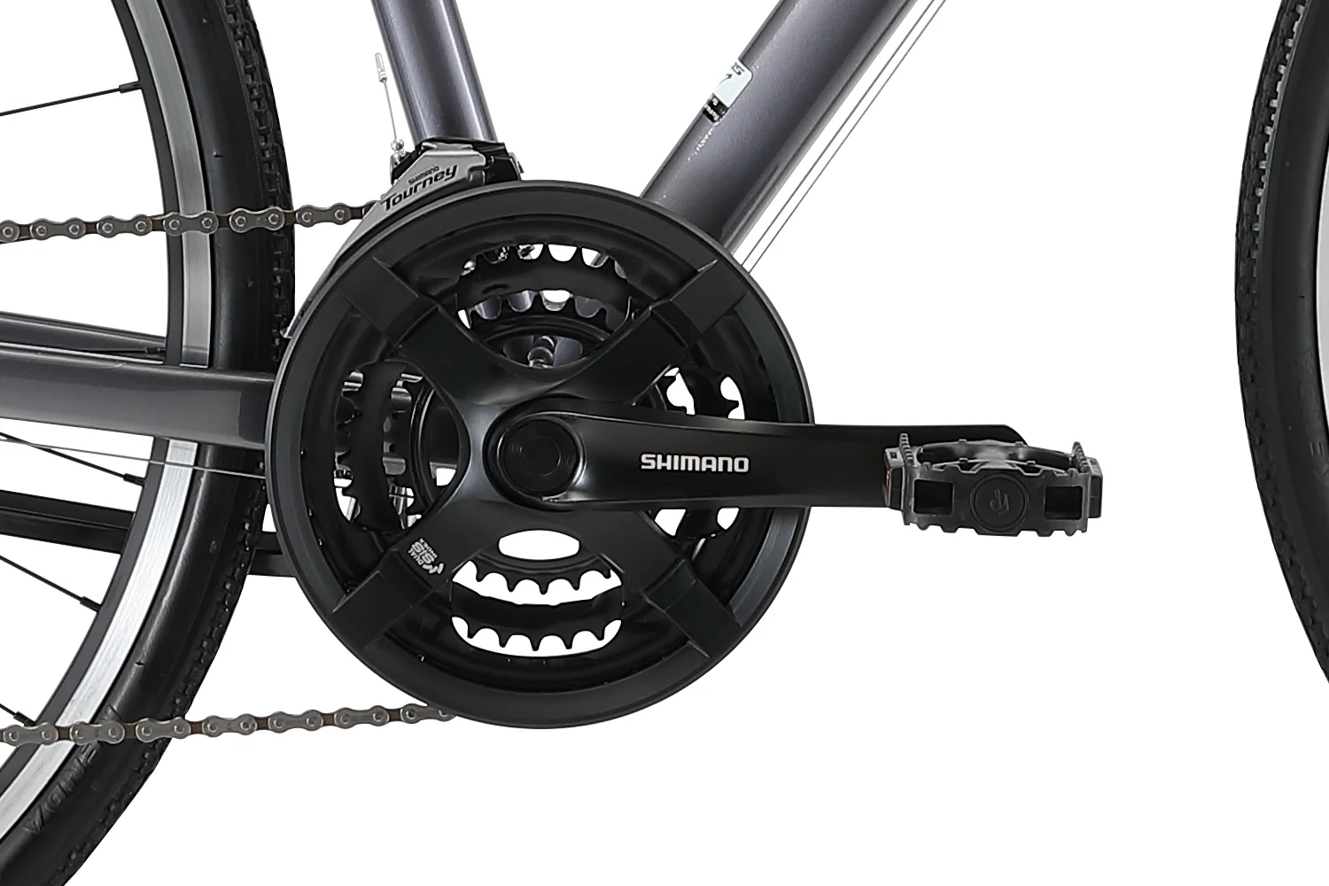 XDSBIKE Cross 200 21sp Comfort Hybrid Bike // Graphite - Image 3