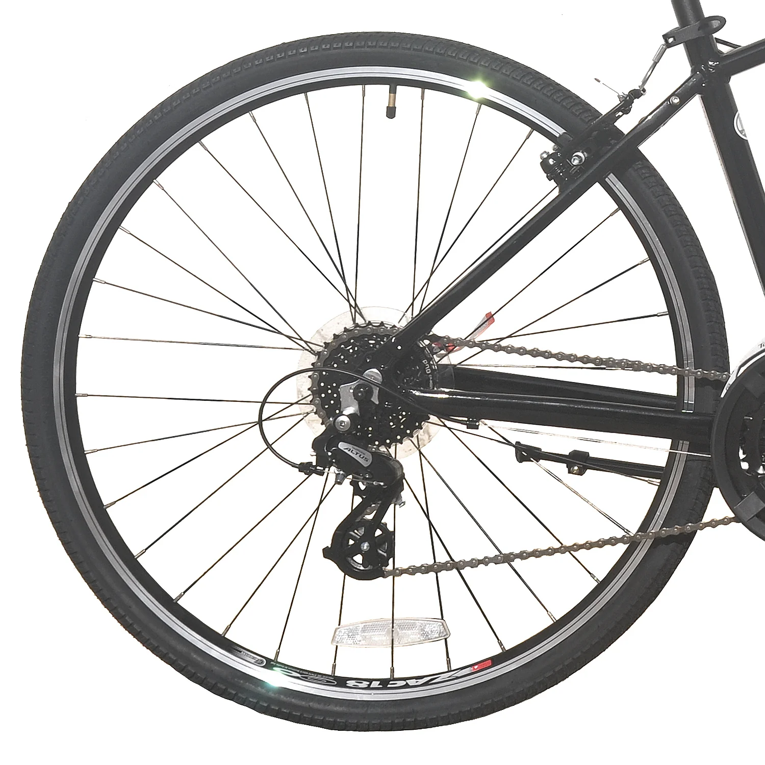 XDSBIKE Cross300 24sp Comfort Hybrid Bike // Jet Black - Image 4