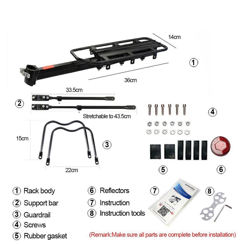 Firmstrong Alloy Rear Bike Cargo Rack - Image 3