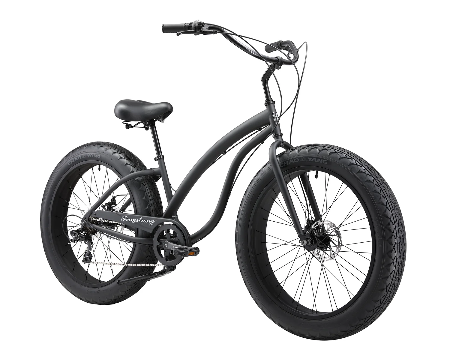 Firmstrong Rebel 4" Step-Through Fat Tire 7 Speed Beach Cruiser Bike