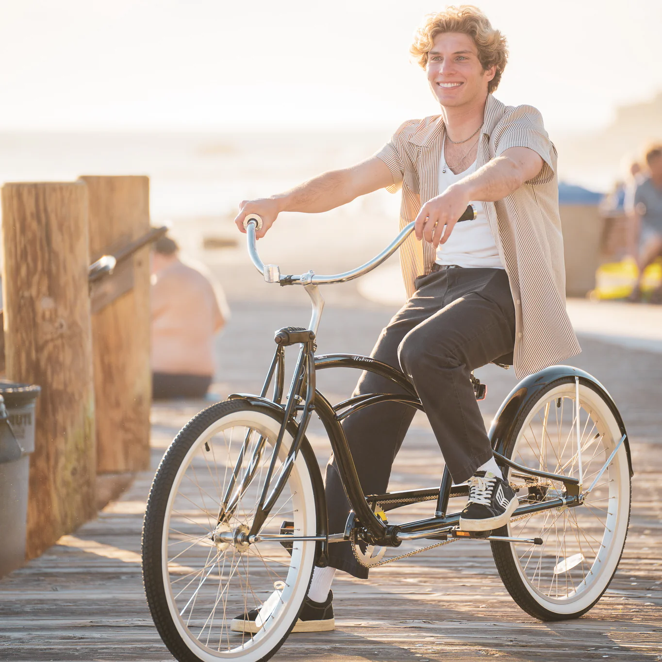 Firmstrong Urban Delux Single Speed- Men's Stretch Beach Cruiser Bike - Image 2