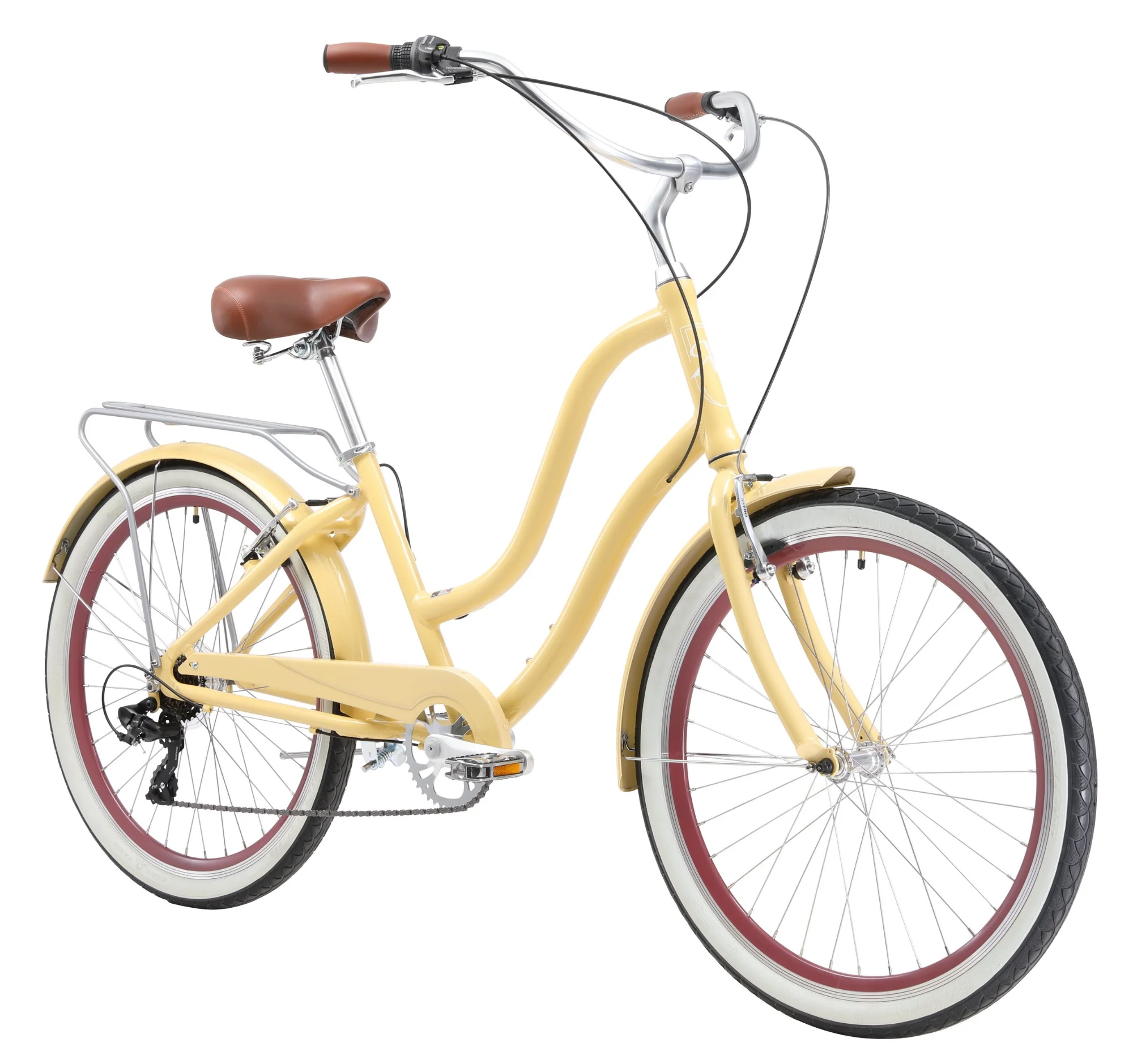XDSBIKE Hyna 7 Speed Alloy Step-Through Beach Cruiser Bike - Image 6