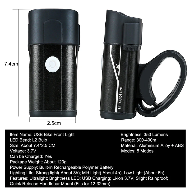 Firmstrong Micro USB Rechargeable Headlight - Image 5